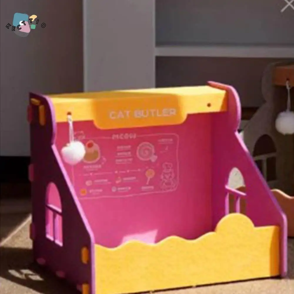 

Multi-Function Safety Felt Cat Nest Non Occupying Semi Closed Cat House Foldable Scratch Resistant Pet Toy Bed Kitten