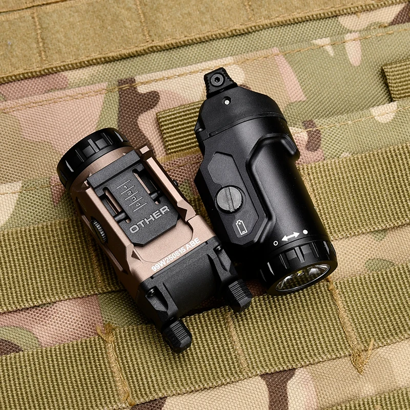 Wadsn metal tático scout lanterna 400lm branco led airsoft pendurado montado luz pistola luz caça iluminação/lâmpada estroboscópica