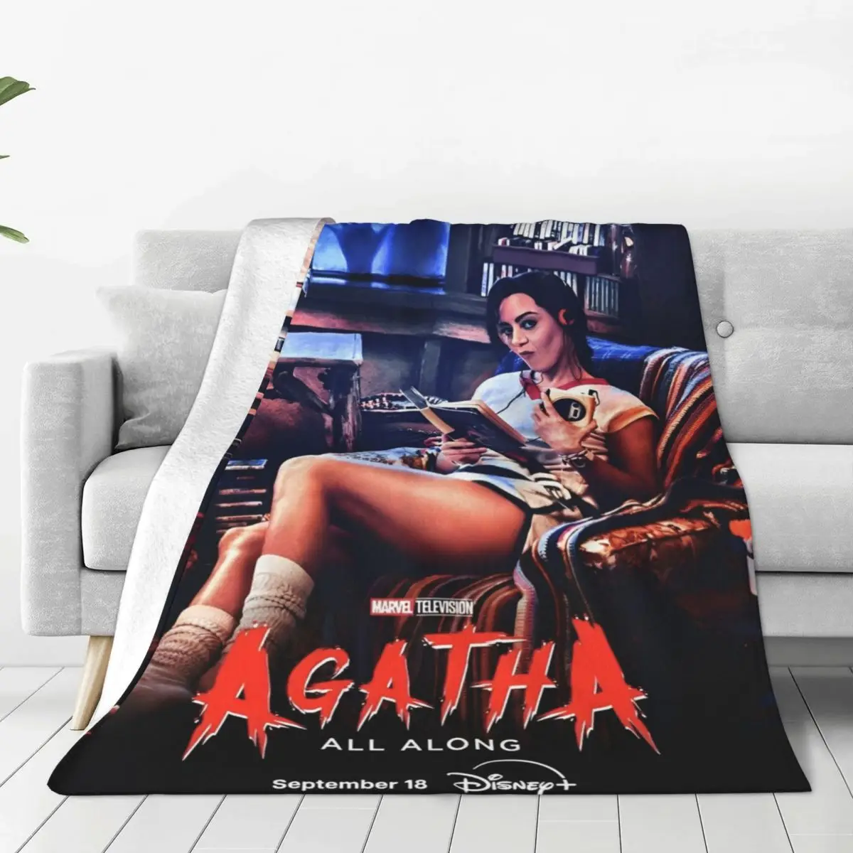 Agatha All Along Movie Film Action Soft Warm Blankets Decorative Plush Throw Blanket Aesthetic Living Room Flannel Bedspread