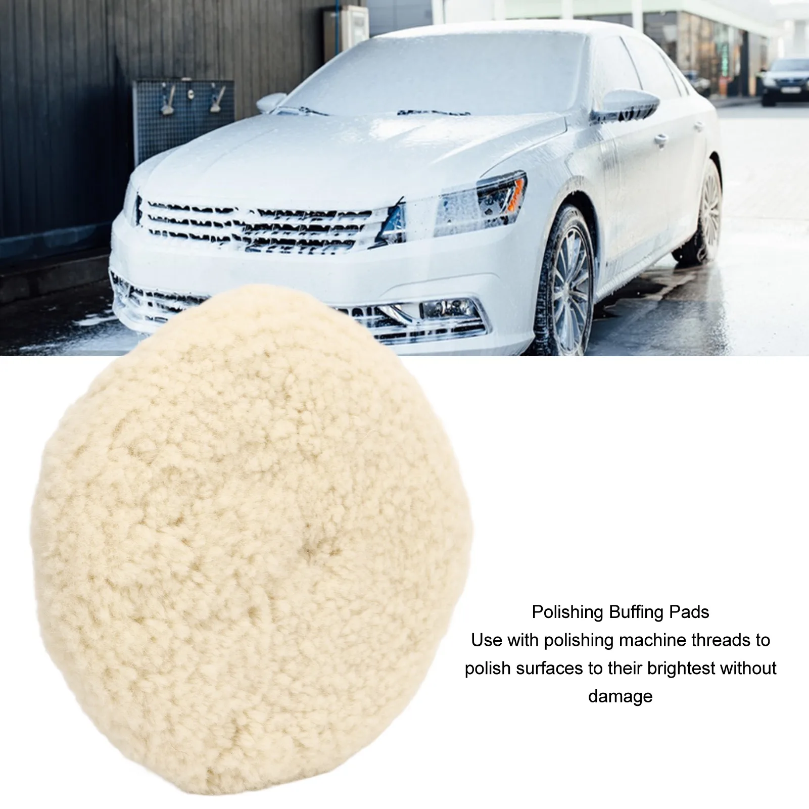 Polishing Buffing Pads Polishing Pads Portable Better Cleaning Effect 8 Inch Wear Resistant Lightweight for Car Paint Cleaning