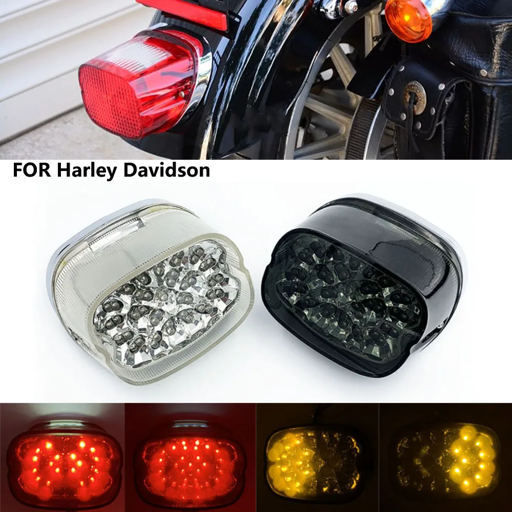 

Tail Light Integrated Turn Signals for Harley Fatboy Sportster Dyna Road King Glides Fatboy XL 883 1200