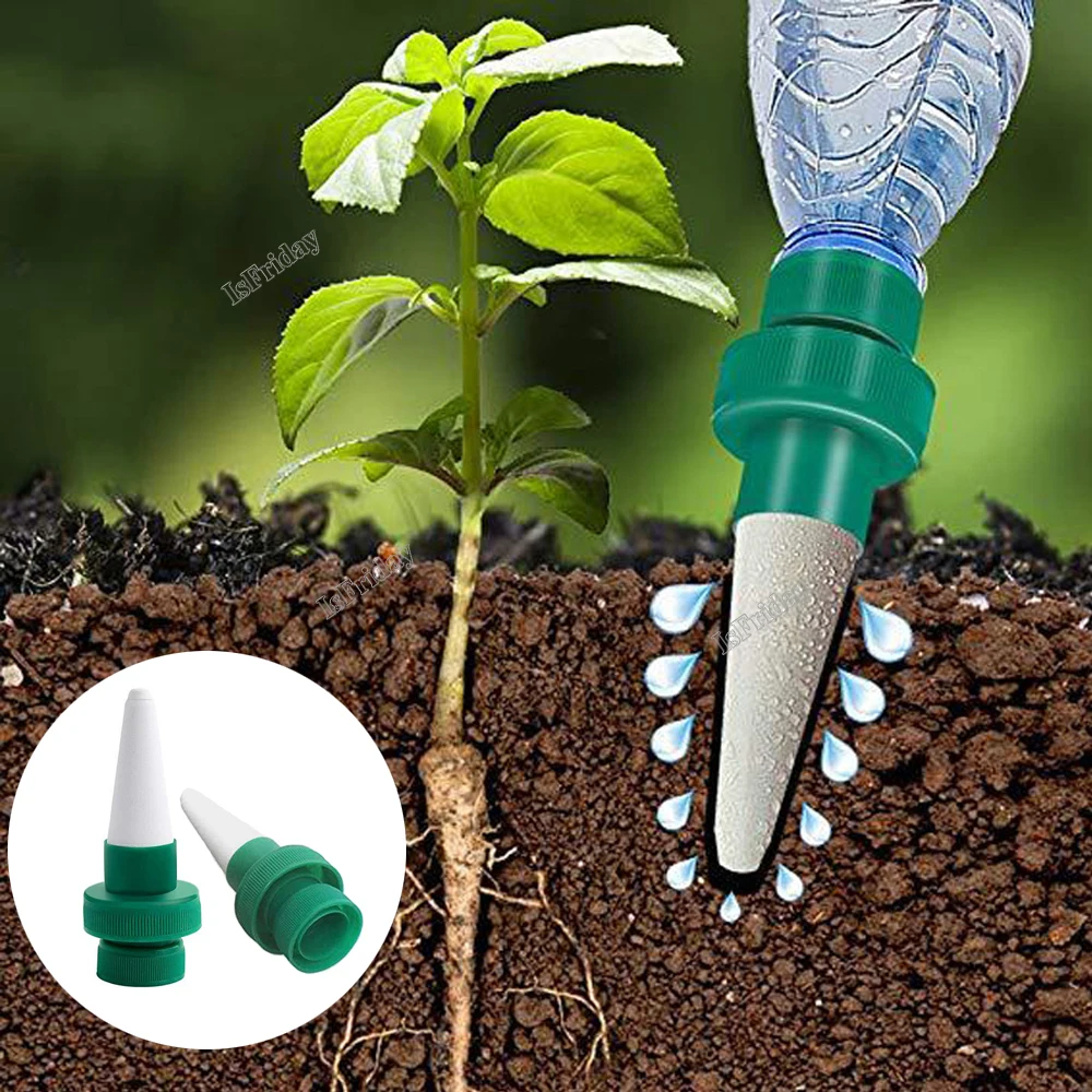 2/4PCS Self-Watering Dripper Head Automatic Drip Irrigation Watering Spike Bottle Nozzle Indoor Travel Potted Plant Waterers