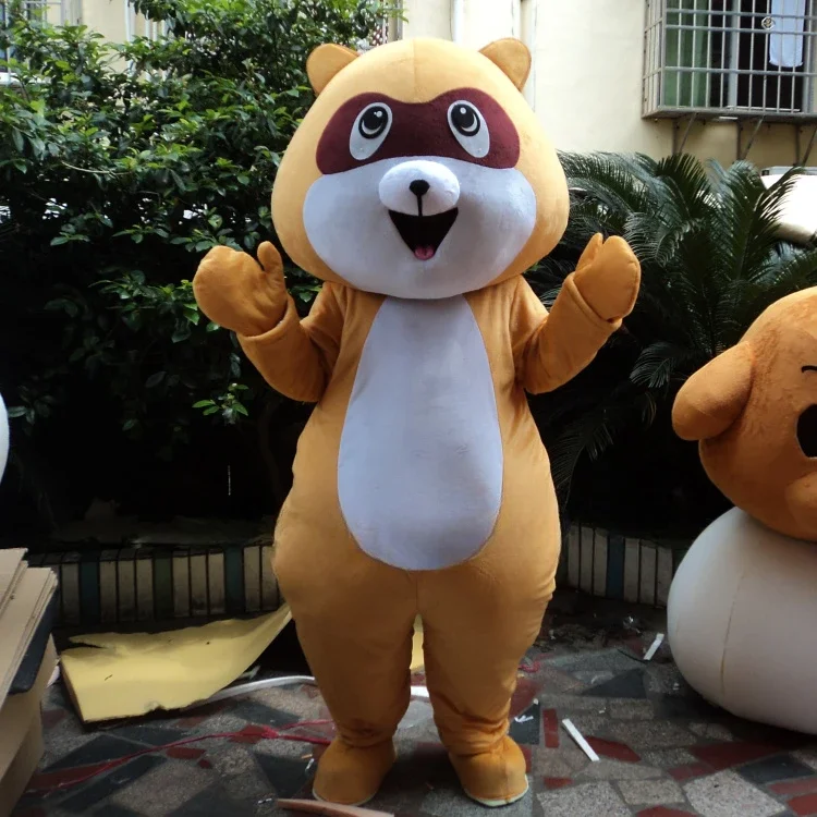 

Енот мультфильм талисман кукла костюм животное кукла для выступления на сцене рекламный реквизит костюм карнавальный костюм