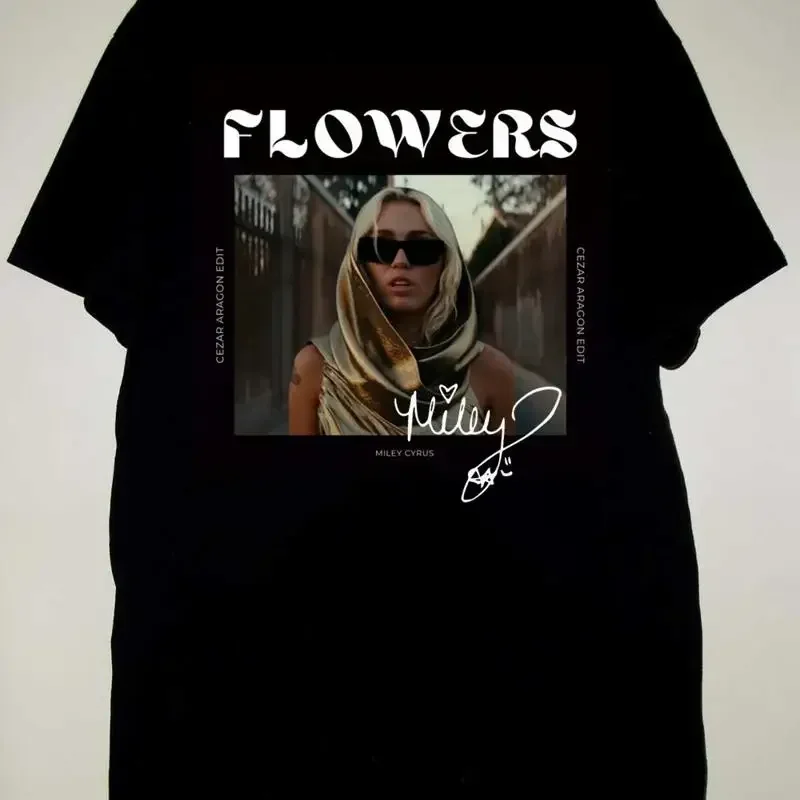 Miley Cyrus Flowers Album Music tee T Shirt All Size ED020