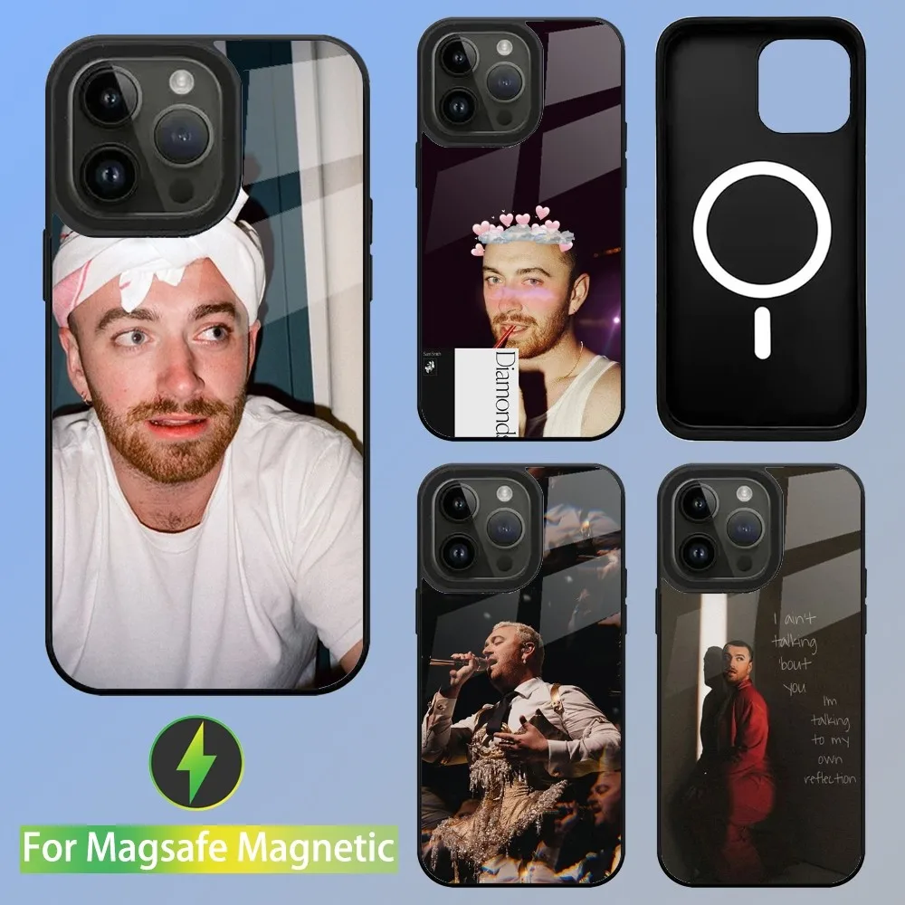 British Singer S-Sam Smith Phone Case For iPhone 16,15,14,13,12,11,Plus,Pro,Max Mini Magsafe Magnetic Wireless Charging