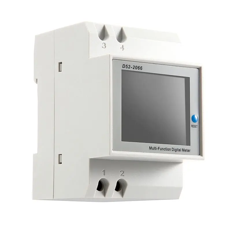 Din Rail AC Monitor 6IN1 100A Voltage Current Power Factor Active KWH Electric Energy Frequency Meter VOLT AMP-A74P