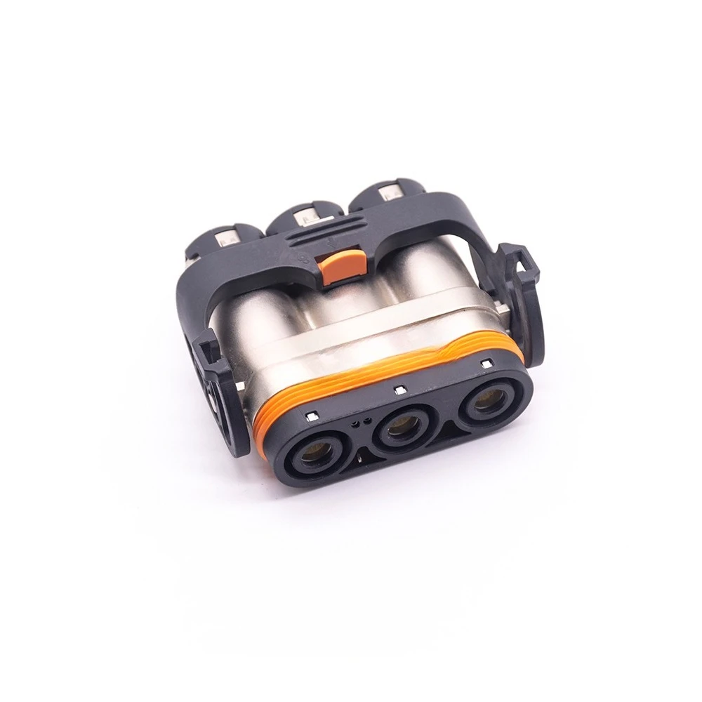 

High Voltage 3 Pin Straight Metal 150A Automotive Electrical HVIL Connector