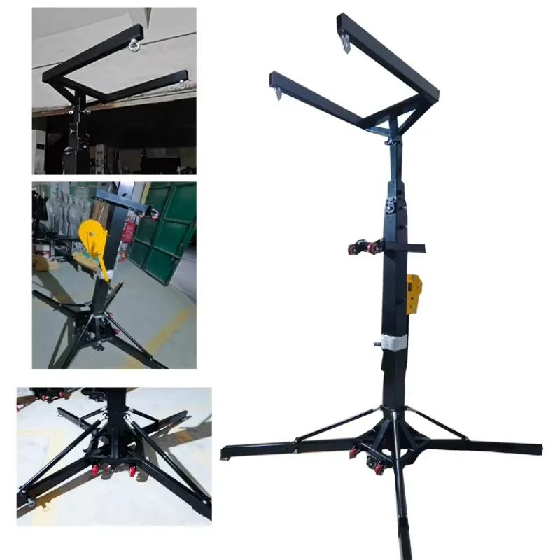 

Сверхпрочный алюминиевый кронштейн для акустических систем с проволочным каркасом, складной, со стальной конструкцией и ручной подъемной системой