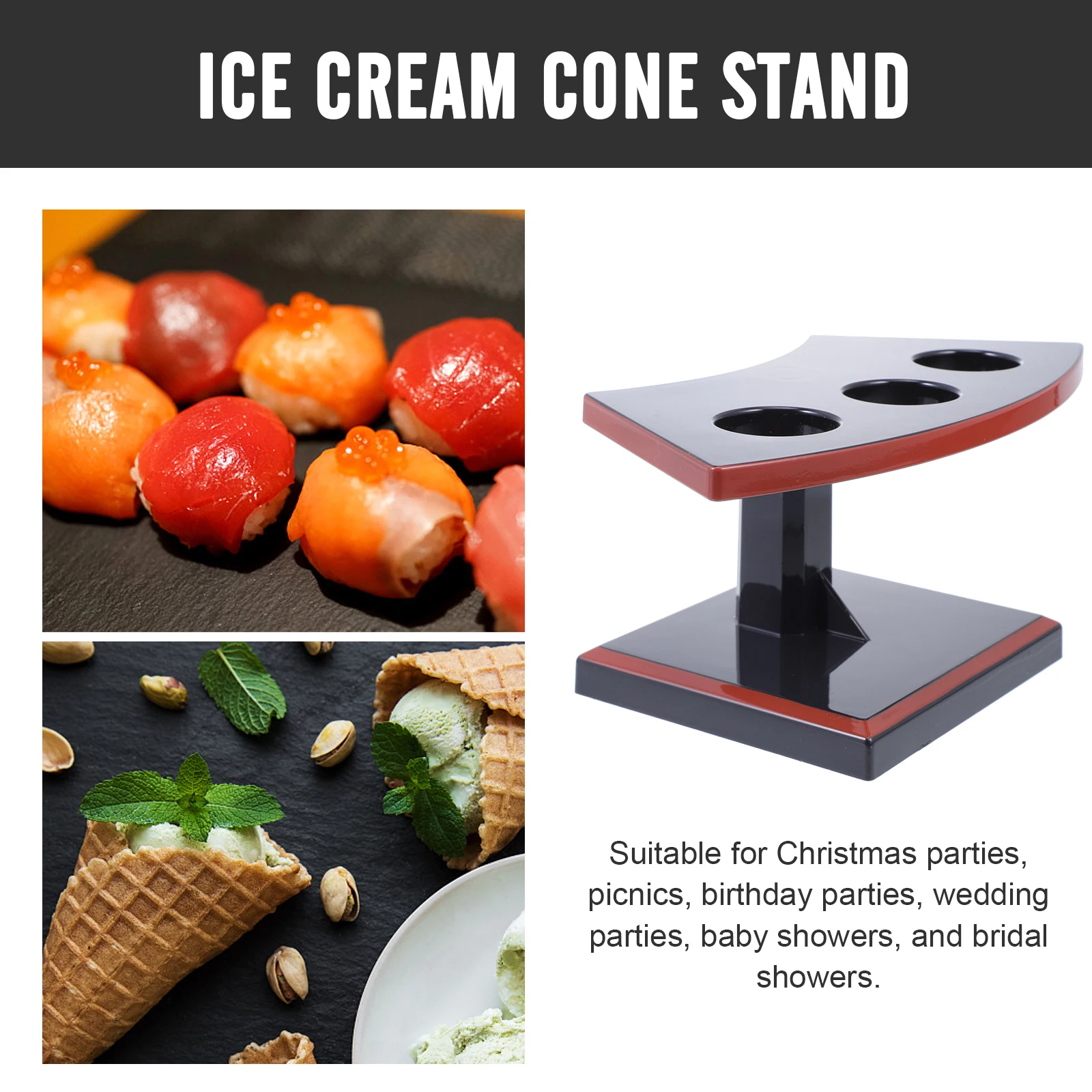

Plastic Cone Bracket Storage Rack Cafe Restaurant Party Accessories Sushi Display Food Server Paper Cones Cake St