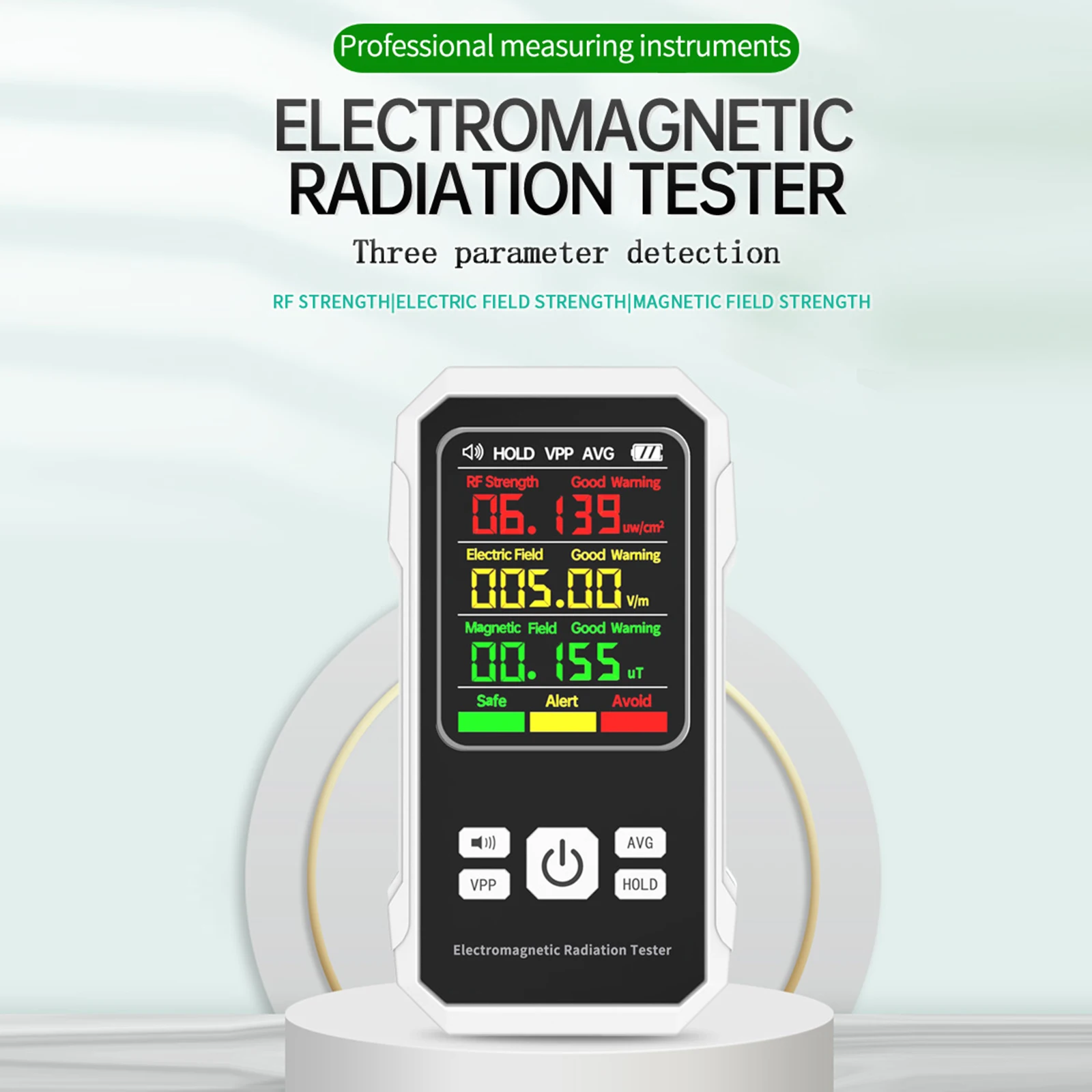 Electromagnetic Radiation Detector Magnetic Field Strength Tester Detecting Radiation From Phone Computer for Pregnant Woman