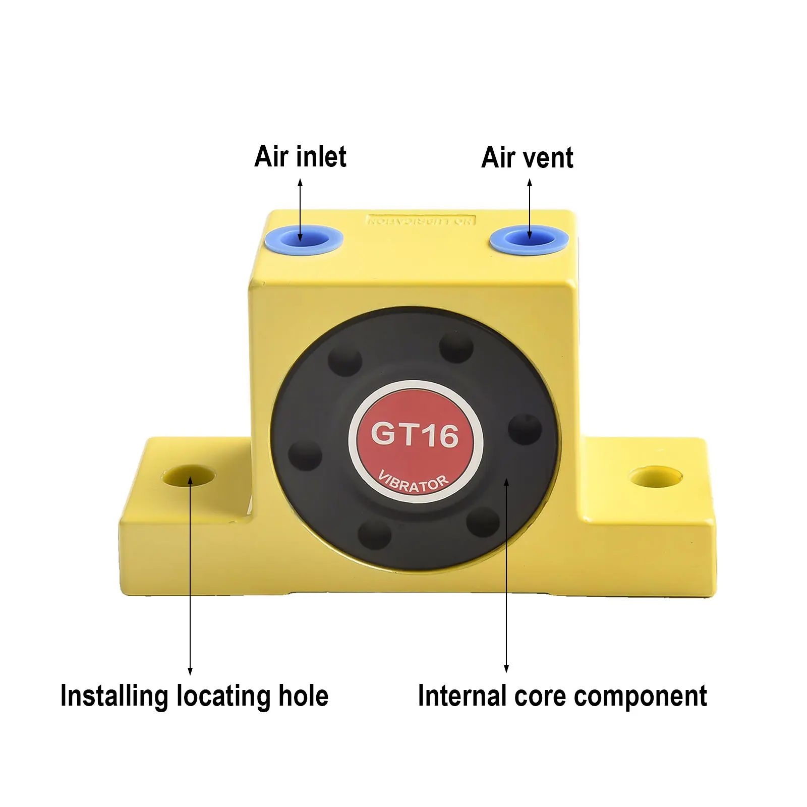 Connector Pneumatic Vibrator Turbine Drive Vibrator GT 16 High Quality Industrial Pneumatic Turbine Accessories