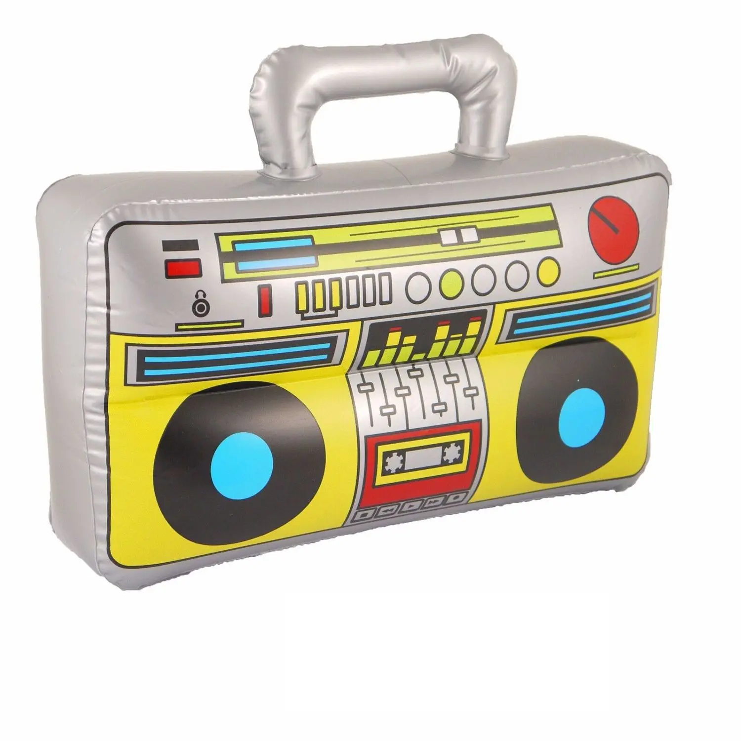 Micrófonos Inflables con Forma de Radio Boombox, Decoración para Fiestas Temáticas de los 80 y 90, Accesorios para Fiestas de Cumpleaños con Temática Hip Hop y Discoteca