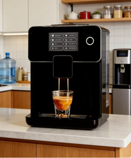 One-Touch Bean To Cup Coffee Maker For Cappuccino & Latte Automatic Espresso Machine With Grinder And Milk Frother