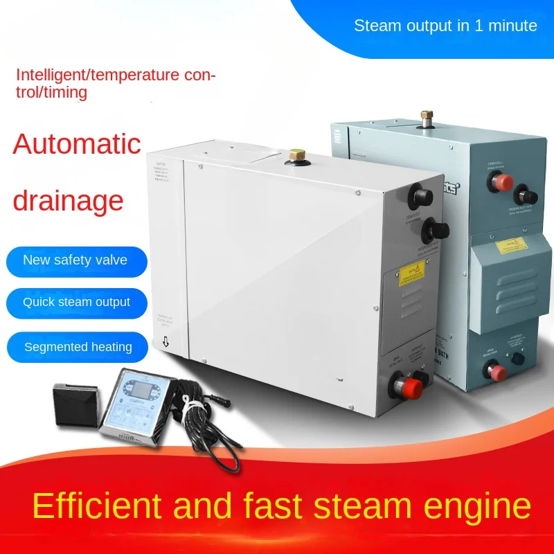 Bathroom Steam Engine Sauna Steam Generator Wet Steam Machine Sauna Stove Household Digital Display with Light Control