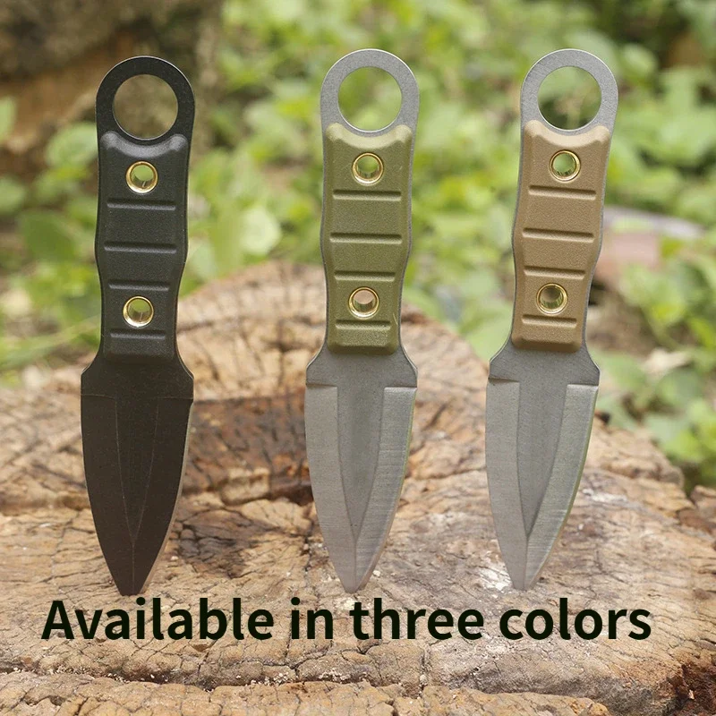 2024 New 5cr18mov EDC Multi purpose Outdoor Knife+K-Sheath, Jungle Survival Tactical Knife, Camping Self Defense Knife