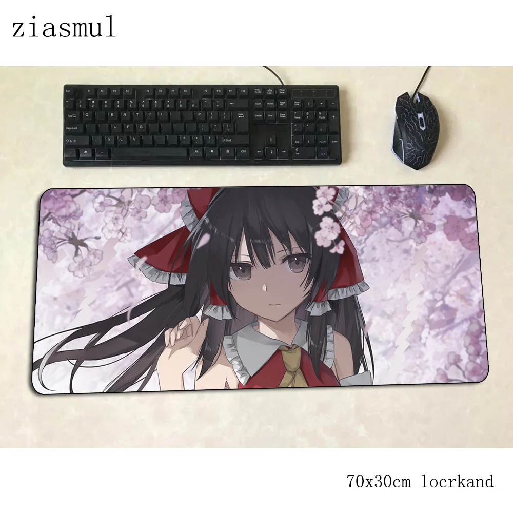Reimu Hakurei ماوس الوسادة ألعاب الكمبيوتر كاملة Deskmat لوحة ماوس للألعاب كبيرة الحصير XXL أنيمي عدم الانزلاق لطيف لوحات المفاتيح حصير مكتبي