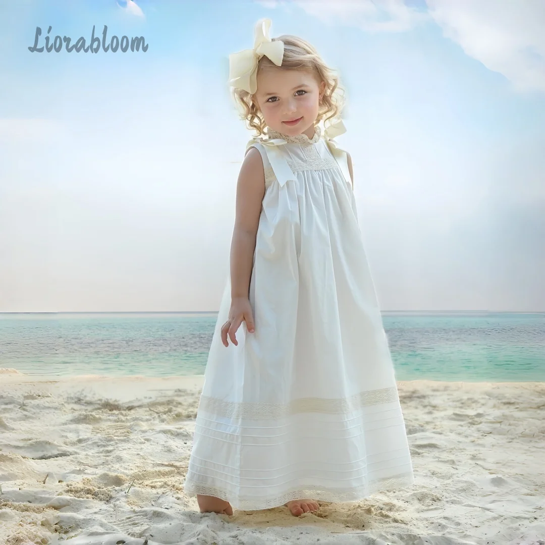 

Girls' Loose Comfortable Formal Dress Lace-Collar Dress Custom Flower Girl Dress Wedding Party Attire Dress свадебное платье