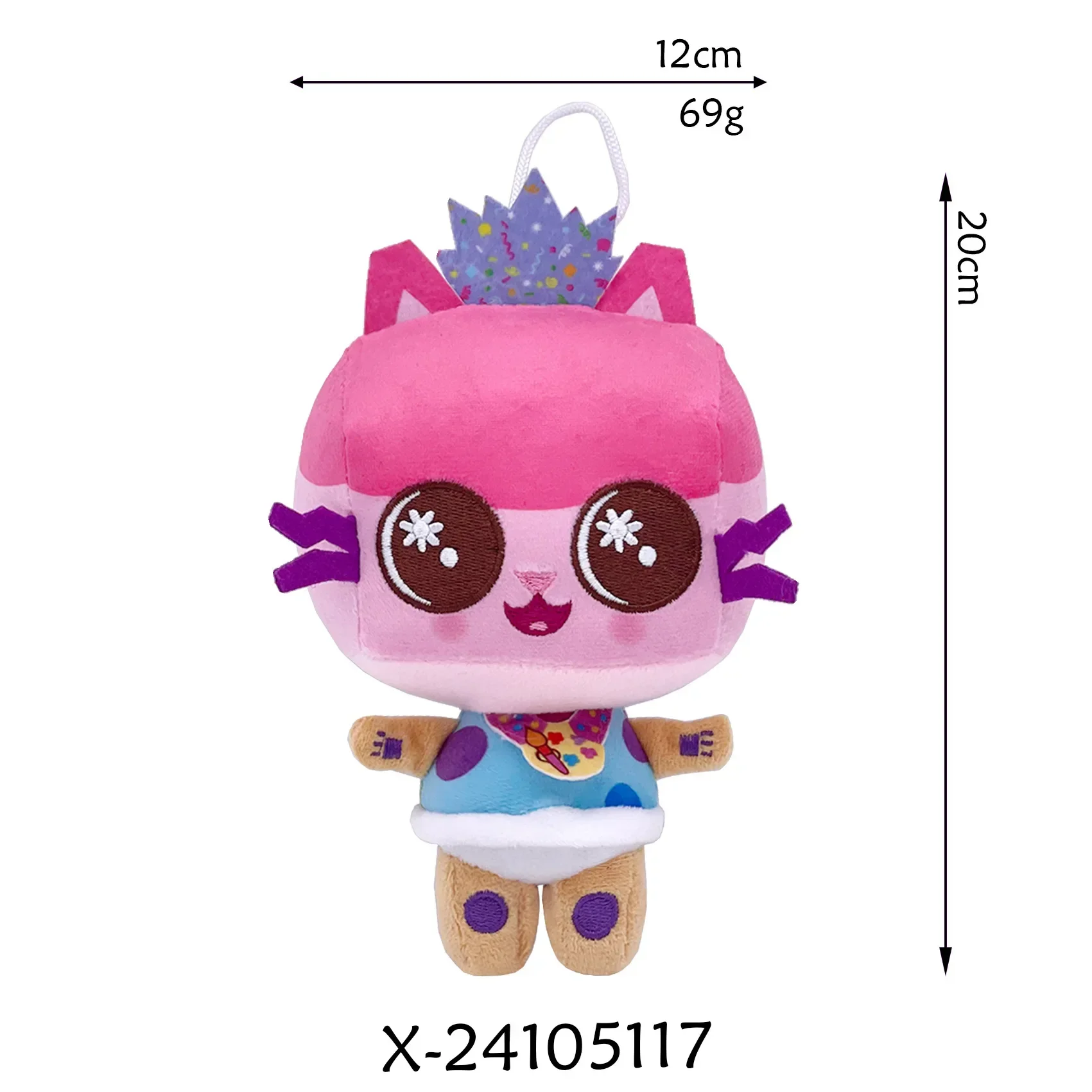 Mochila de Peluche de Gabby's Dollhouse, Juguete de Peluche de Gato, Gato Pastel, Sirena, Animales de Peluche, Muñecas de Peluche para Niños, Regalo