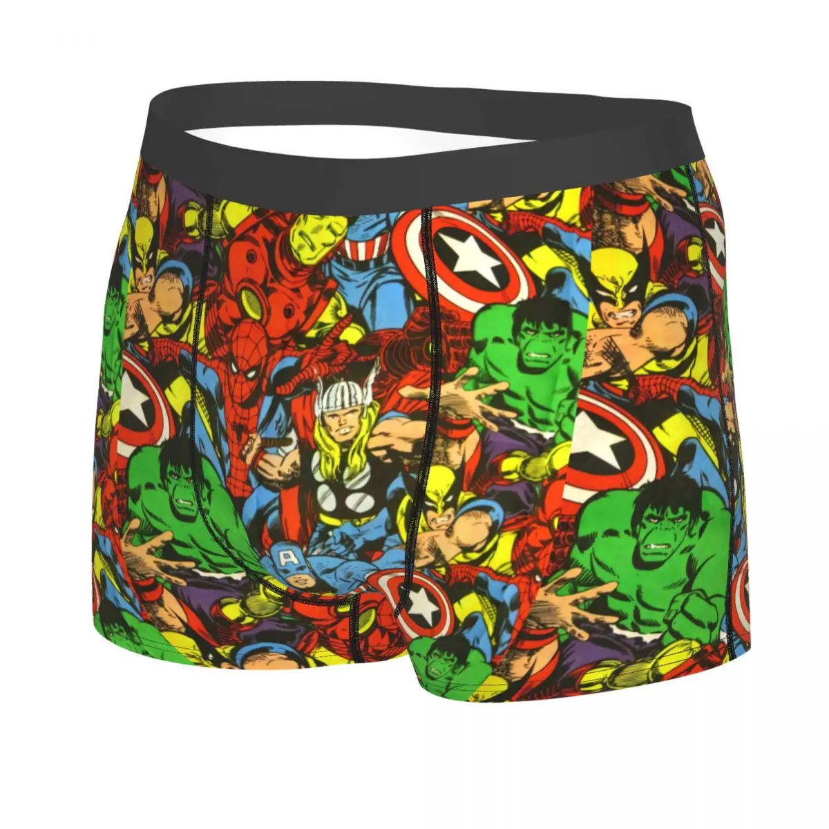 Custom Superhero Spider Man Boxers Shorts Panties Male Underpants Stretch Briefs Underwear