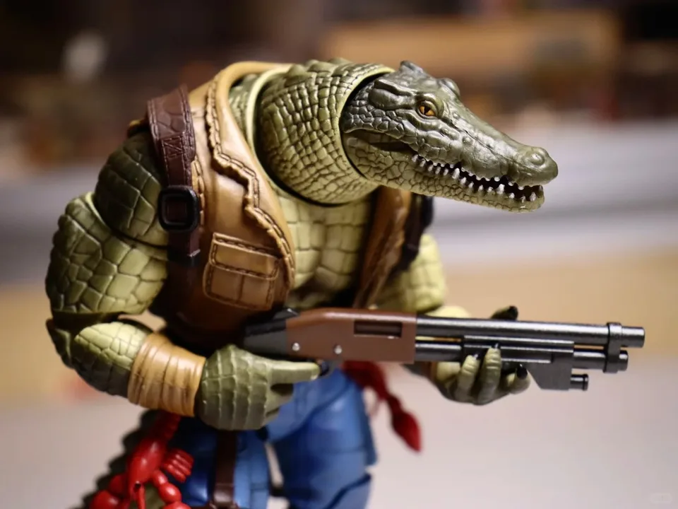 In Stock TMNT Leatherhead 1/18 Scale Fully Articulated Action