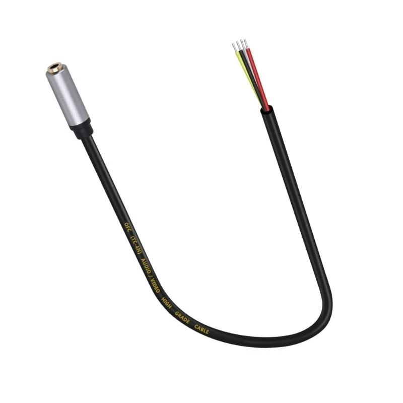 3,5-mm-Buchse auf TRRS-Stereo-Kabel mit blankem Draht für die Wartung von Hörgeräten Y4QF – Detail 1