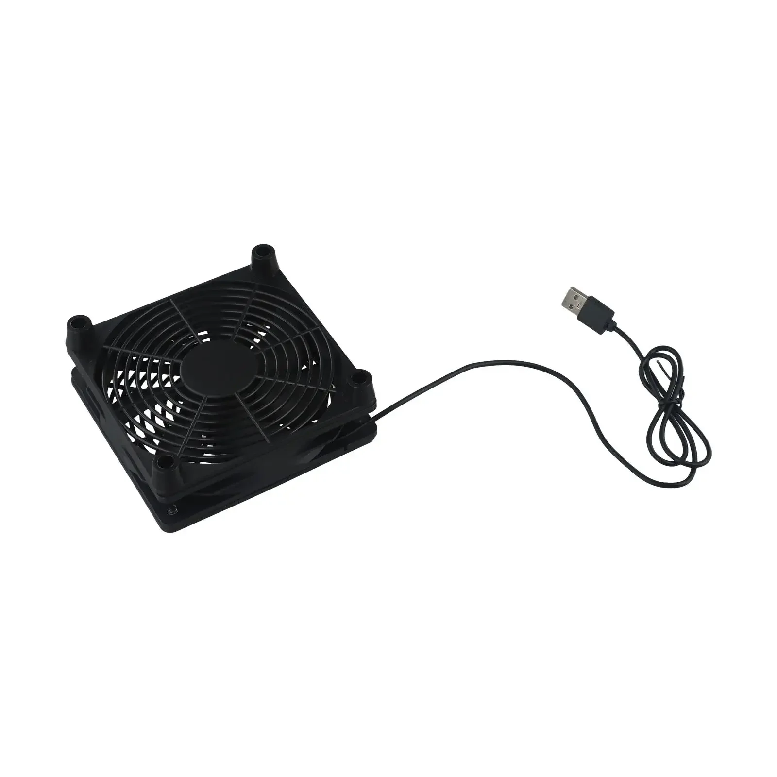 ABS 120mm 5V USB PC Router Fan High Air Volume Cooling Fan For DVR Modem Router 12*12*4cm Black  1400rpm  USB Interface