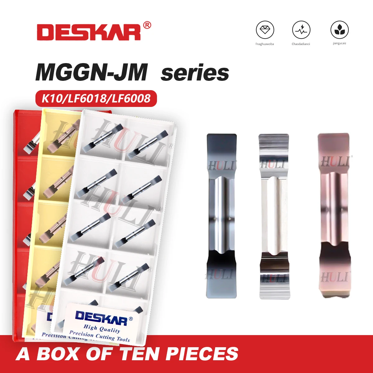 MGGN Series DESKAR 100% Original Slotted Blade MGGN150 200 300 400 500-JM K10 LF6018 LF6008 Lathe Tool High Quality Groove Blade