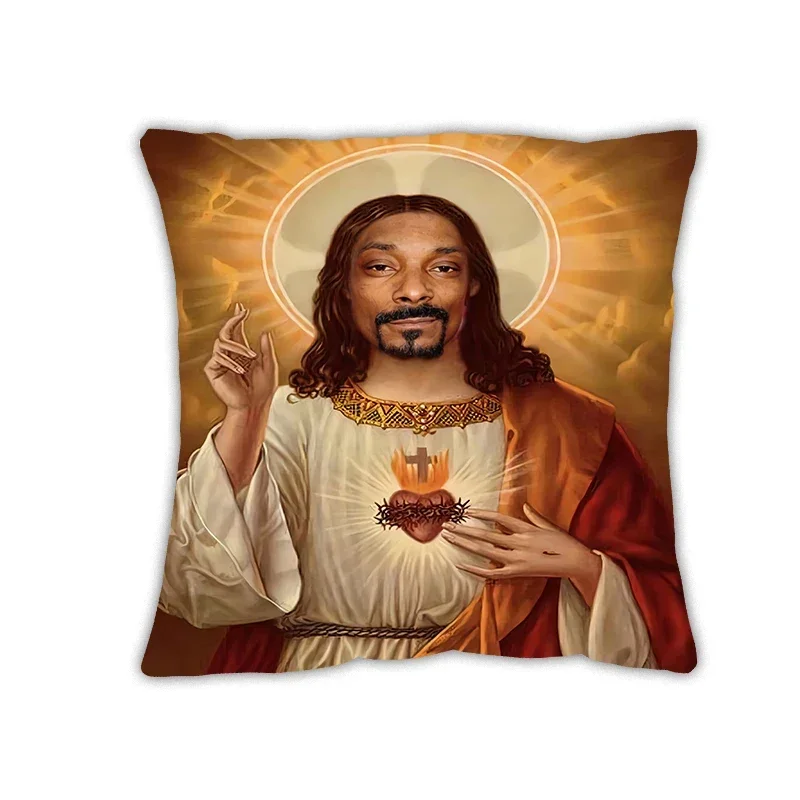 45x45cm Jesus Hip Hop Hanging Cushion Cover Rapper Pillow Case Bedroom Living Room Sofa Car Home Personality Decor Pillowcase