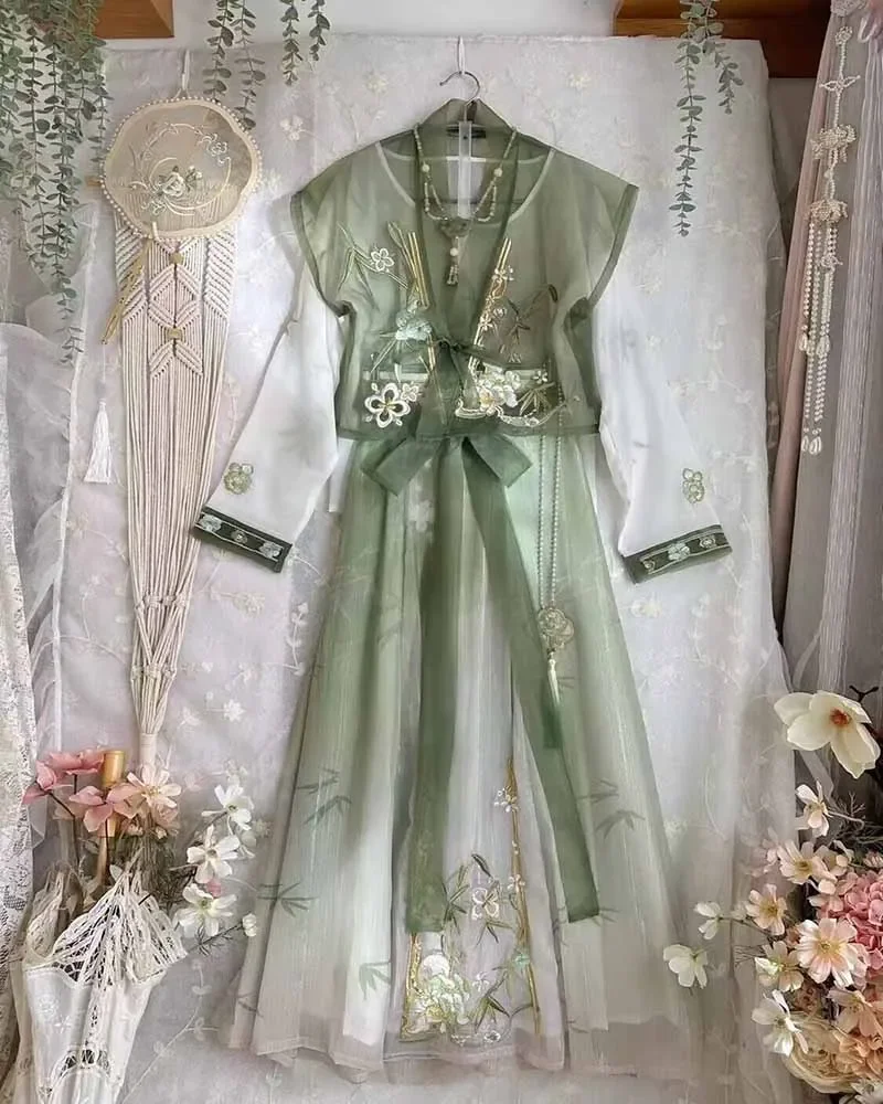 Hanfu Dress Women Chinese Traditional Cosplay Costume Ancient Hanfu Dress Student Sister Hanfu Green Dress Plus Size For Women