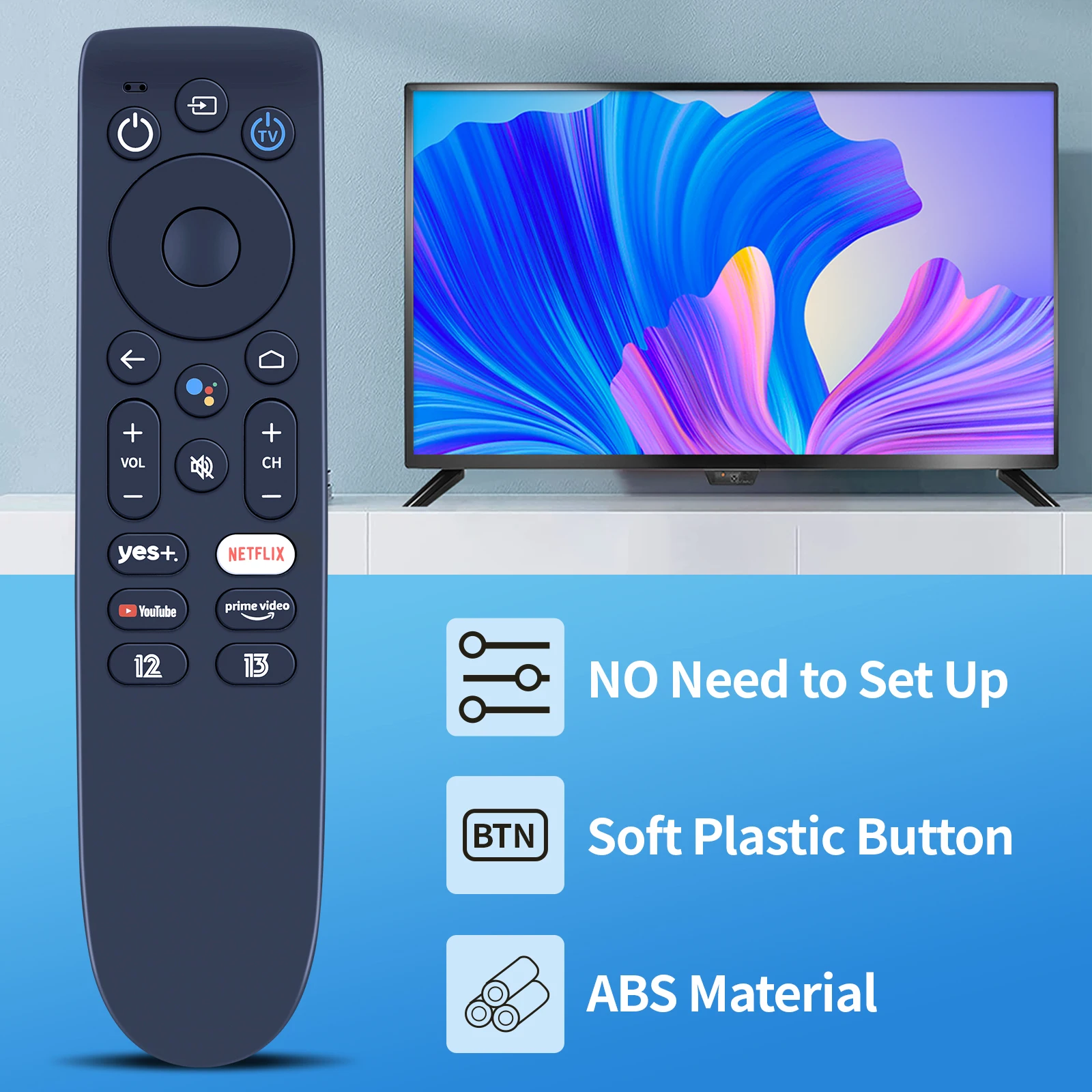 New Replacement Remote Control For yes. yes+ Android TV