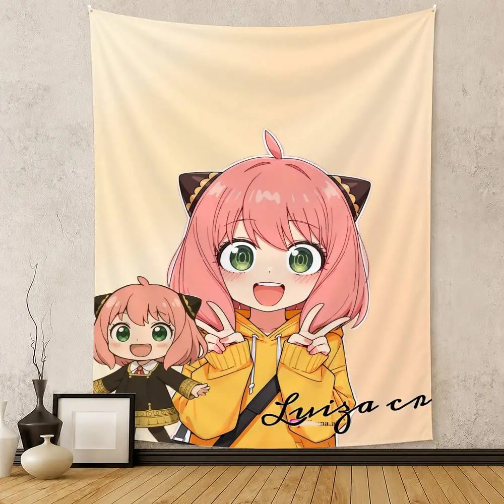 C-Cute Anya Chibi Style Flag Digital Printing Banner for Garage Wall Out Door Decoration