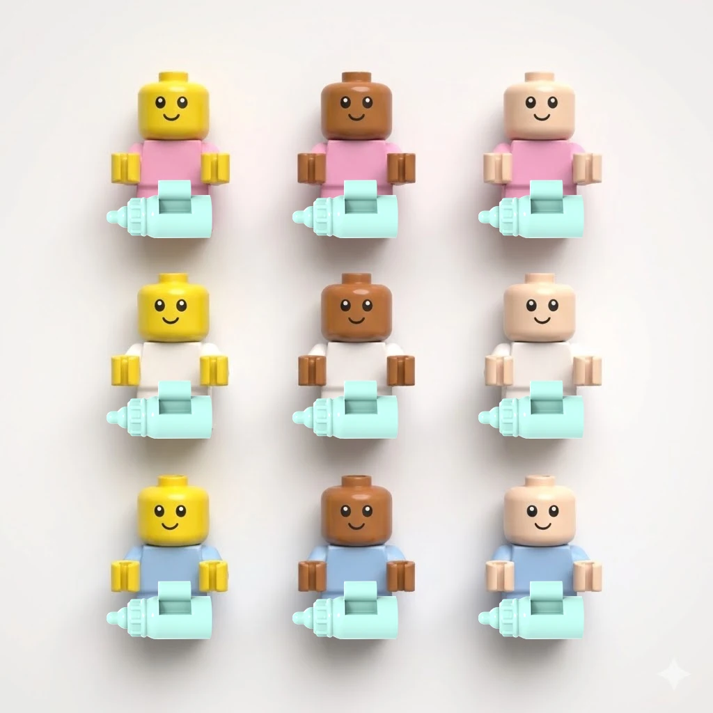 NUEVOS Bloques de Construcción para Bebés 2026, Ladrillos MOC, Carrito de Bebé DIY, Regalos para Niños