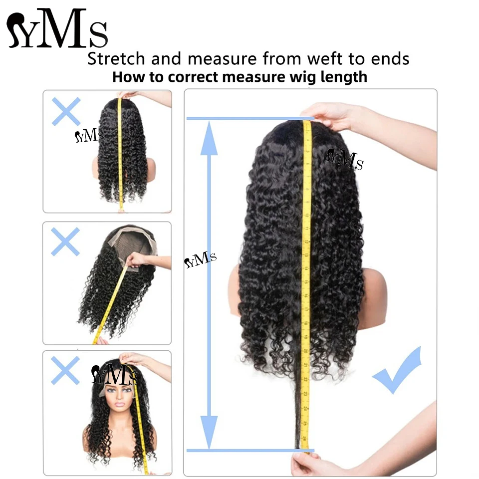 Burmese Curly V Part Human Hair Wigs YMS HAIR Glueless  display picture 3