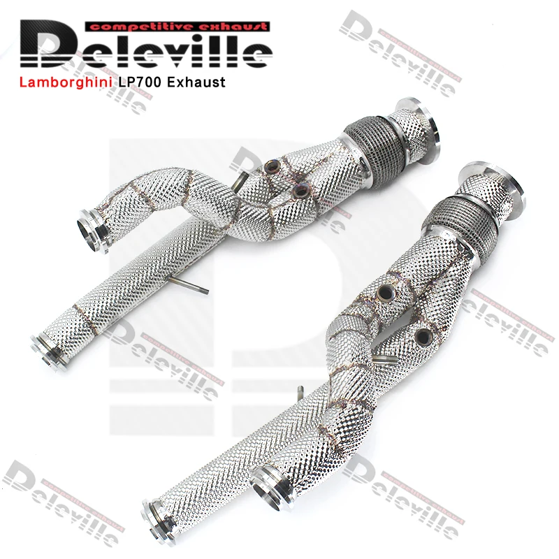 Uitlaat Rechte Downpipe Voor Lamborghini Aventador LP700-4 6.5 2011-2016 Turbine motor spruitstuk Downpipe Uitlaat