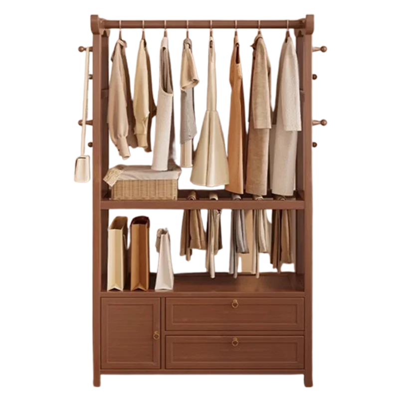 Floor Bedroom Coat Racks Solid Wood Balcony Bedroom Minimalist Coat Racks Modern Storage Burro Ropa Perchero Home Furniture