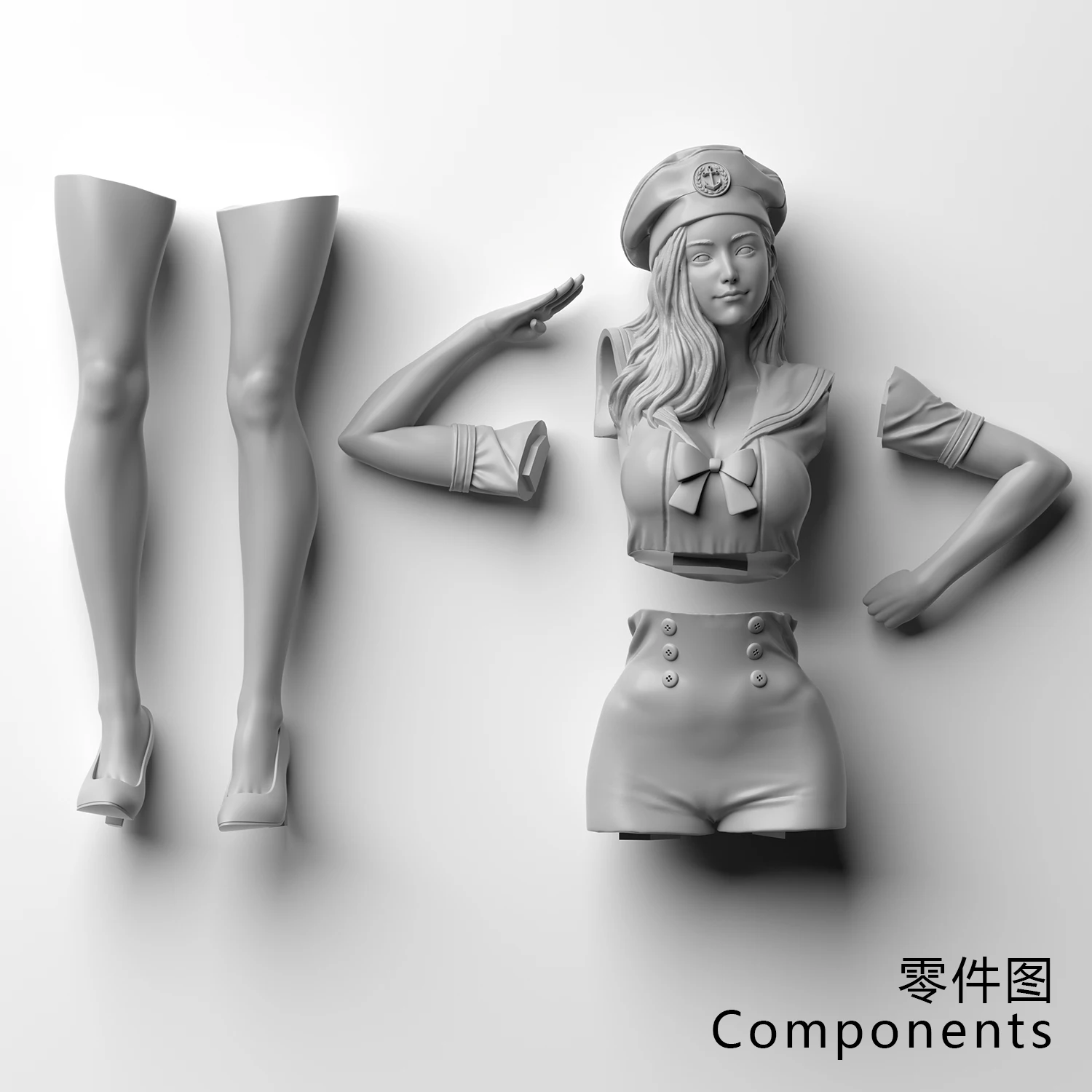 OceanCosmos miniatures, Original, SEAWOMAN, 1/35 1/12 1/24 1/8, Sexy Girl, Resin unpainted Model kit figure GK