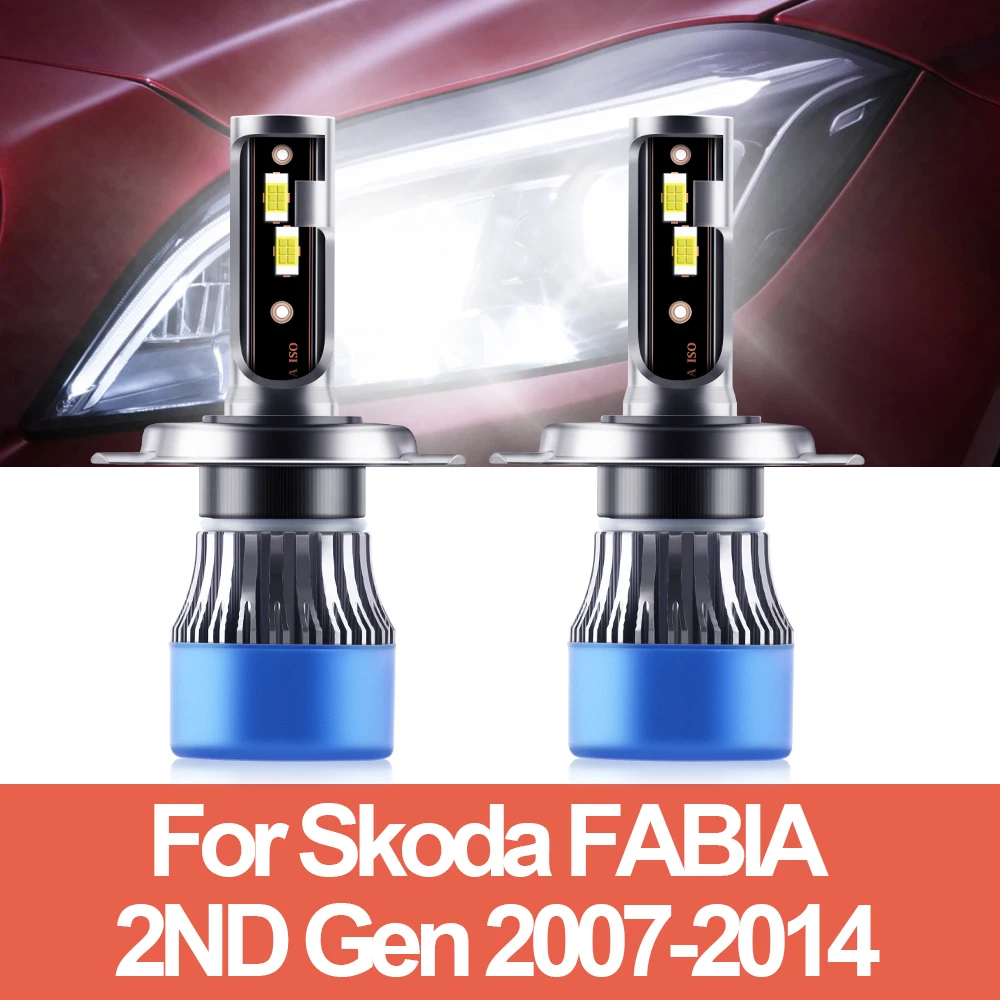 110W H4 LED Car Headlight Bulbs 15000LM CSP Turbo Headlamps 12V For Skoda Fabia 2ND Gen 2007 2008 2009 2010 2011 2012 2013 2014