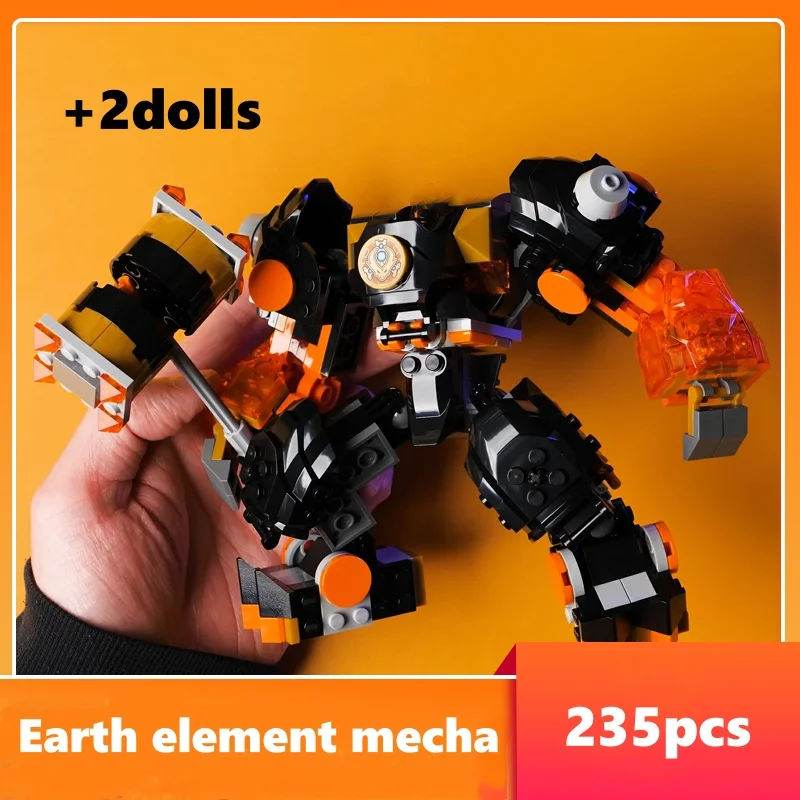 Creative DIY Mech Series Earth Ninjas Mech Earth Elements Mech Assembly Block Model Boy Toy Birthday Gift