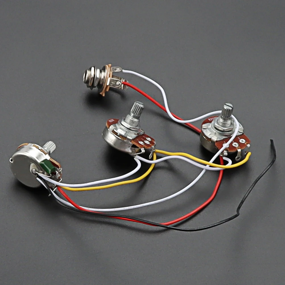 

Electric Guitar Wiring Harness Durable Pre Wired Potentiometer Easy Installation Lightweight Metal Plastic Parts Supplies