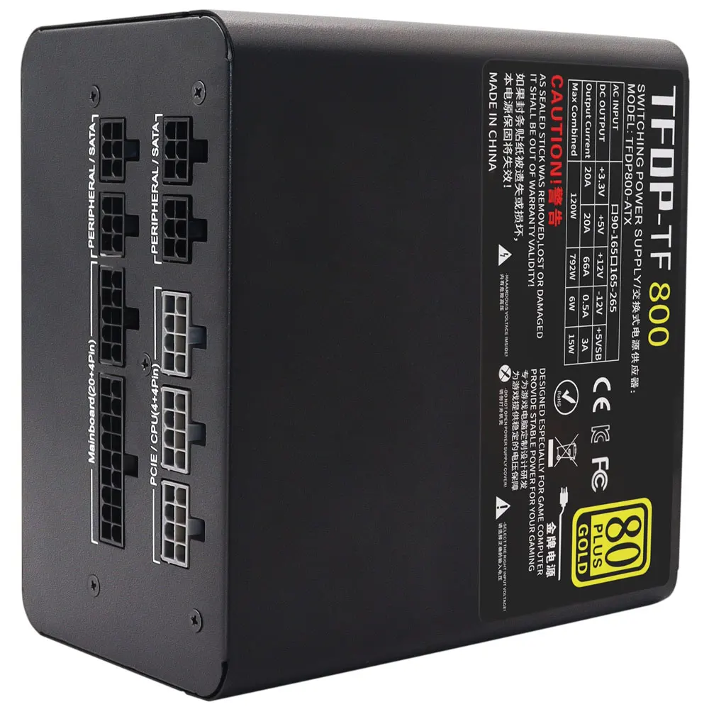 Full Modular 850w power supply for pc 800W Game Computer PSU For PC Desktop Power Supply