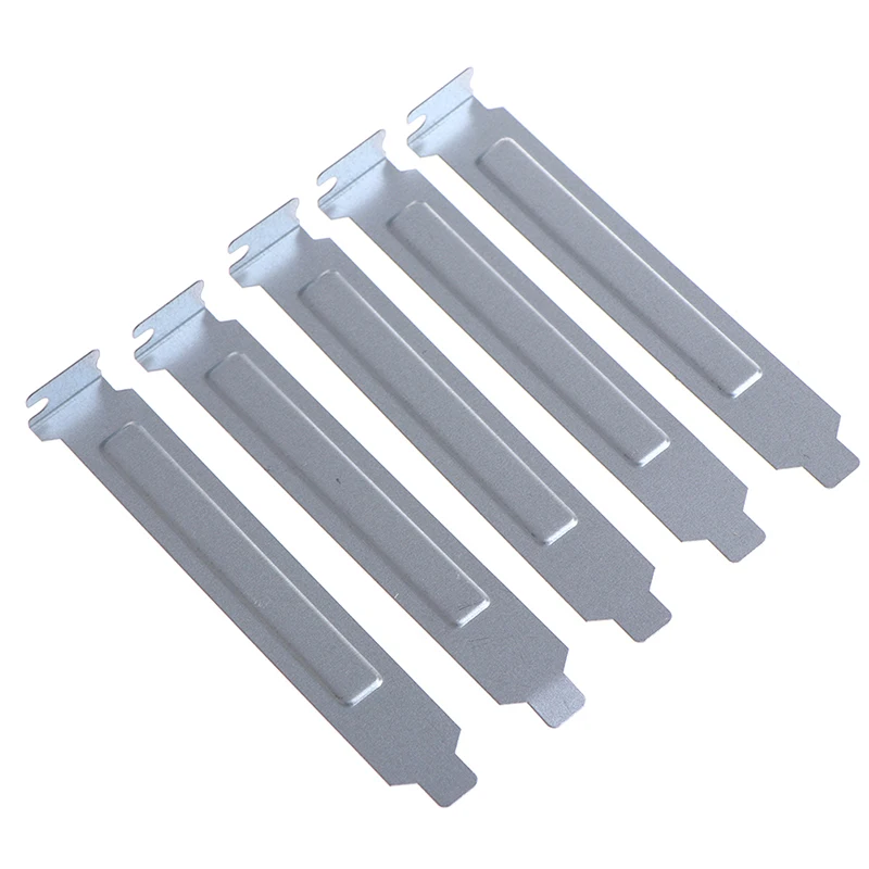 New 5pcs 12cm Silver PCI Slot Cover PC Computer Case Dust Filter Blanking Plate 12.1*1.9cm