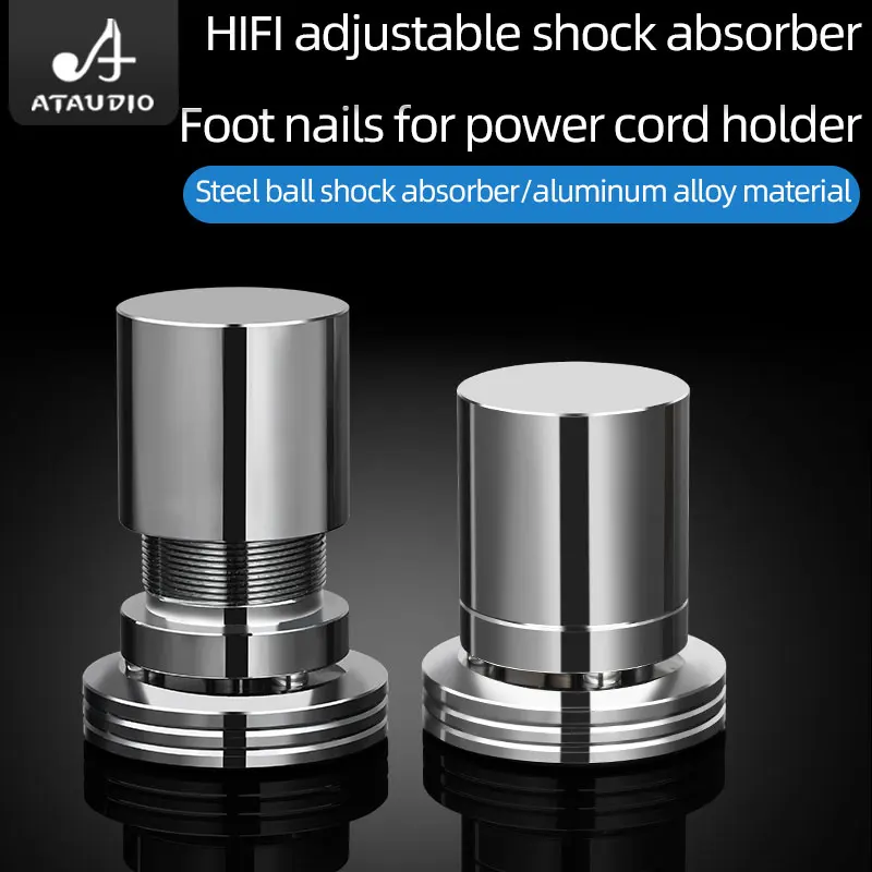 1Pcs ATAUDIO HiFi Audio Isolation Feet Pads Adjust Height Amplifier Speaker Shock Absorber Aluminum Alloy Spikes Foot