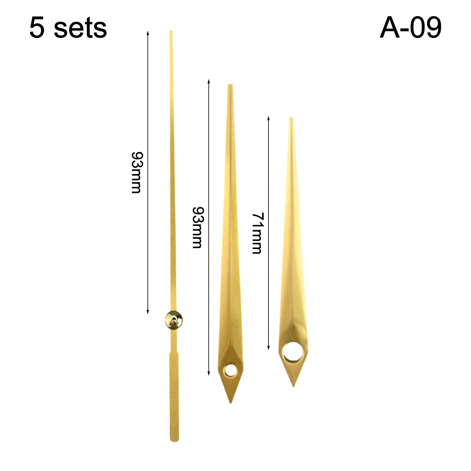 5 Pieces Aluminum Clock Hands Replacement Kit for Clock Repairs and Handmade Clock Assemblies Lightweight and Reliable Parts