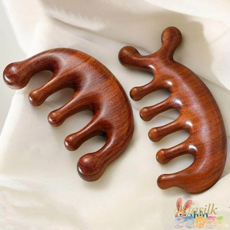 

Расческа для массажа кожи головы из сандалового дерева и древесины сливы, женская, с пятью зубцами, для домашнего использования, от перхоти, традиционная китайская медицина