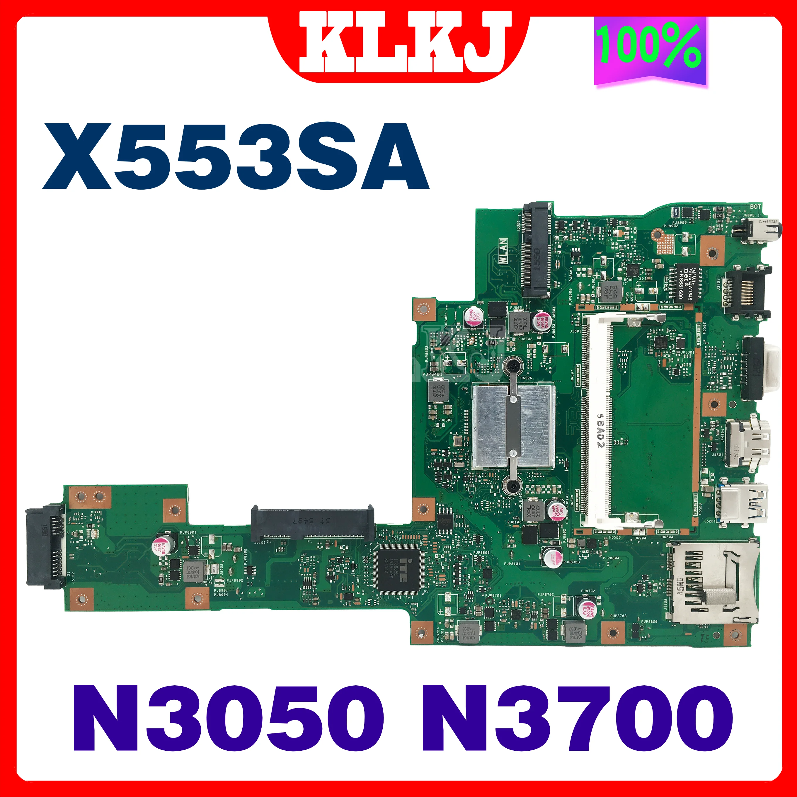 Dinzi X553SA Mainboard With N3700  N3050 CPU For ASUS X553S X553SA A553SA A553S  F553SA Laptop Motherboard 100% Tested Working