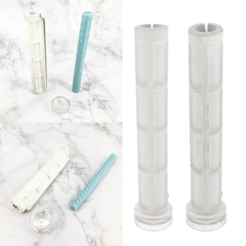 واضح اسطوانة سيليكون شمعة فندان الحلوى DIY صنع الحرف اليدوية