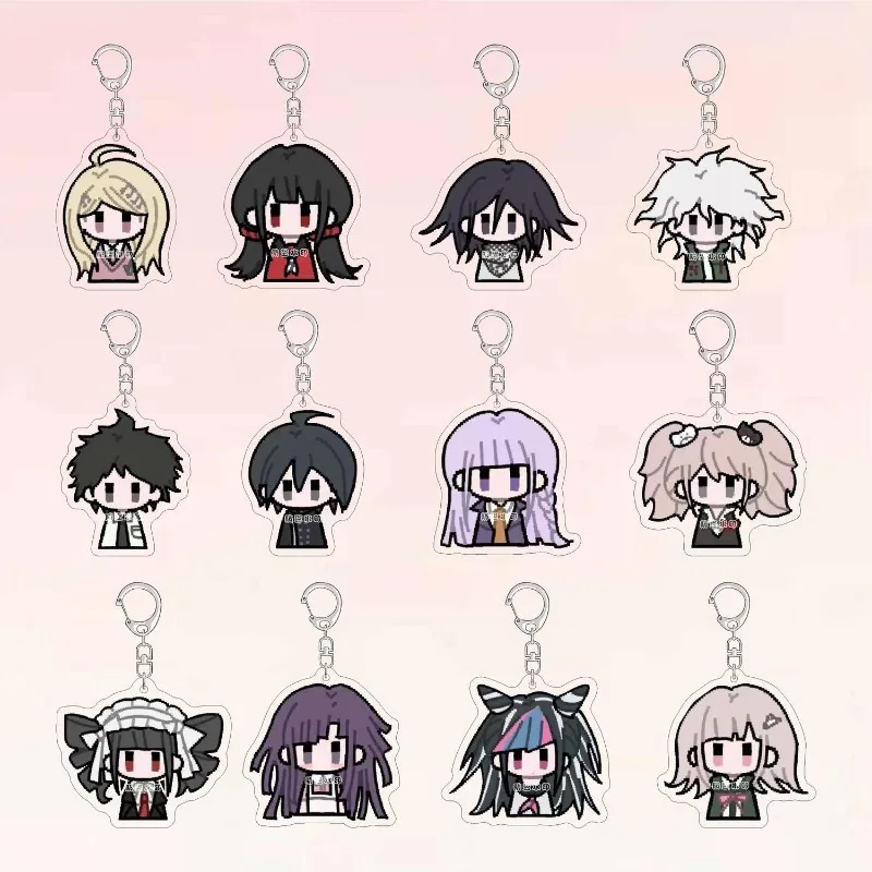 Danganronpa Anime Keychain Kawaii Kirigiri Kyouko Key Chain Bags Keyring Pixel Pendant Kids Friends Gift Fan Collection Ornament Danganronpa Anime Keychain Kawaii Kirigiri Kyouko Key Chain Bags Keyring Pixel Pendant Kids Friends Gift Fan Collection Ornament
