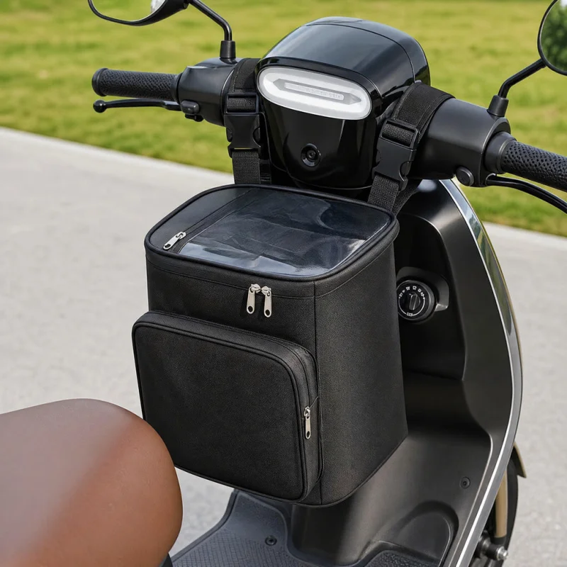 Large Waterproof Front Storage Bag Helmet Pouch Rainwear Organizer Scooter Motorcycle Riding
