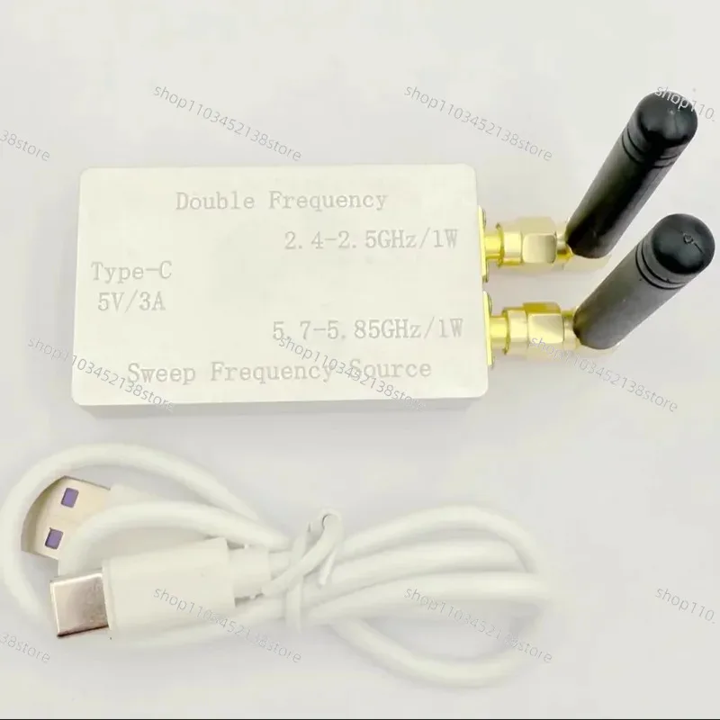 

Радиочастотный генератор 1 Вт, Wi-Fi, Bluetooth, двойная антенна, 2,4 ГГц, 5,8 ГГц, источник сигнала развертки частоты