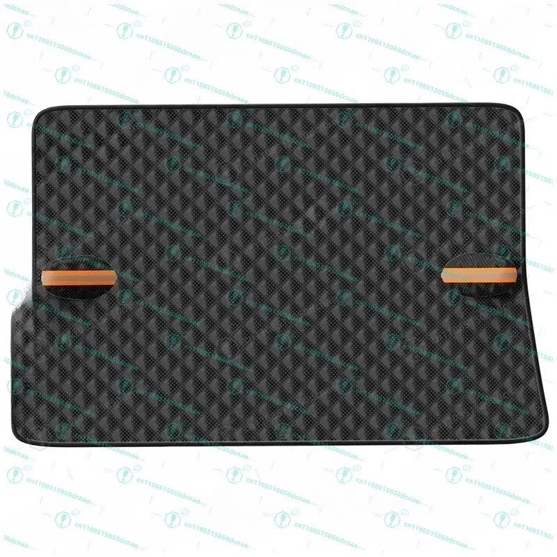 Car snow block front windshield snow cover sun block snow frost antifreeze winter windshield car coat half cover view 3